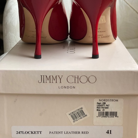 Jimmy Choo size 41 patent red heels - brand new - Picture 6 of 7